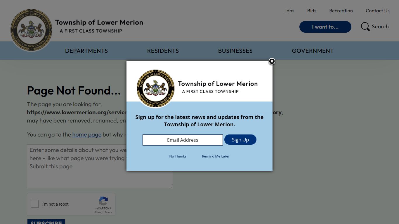 Public Information Directory | Lower Merion Township, PA